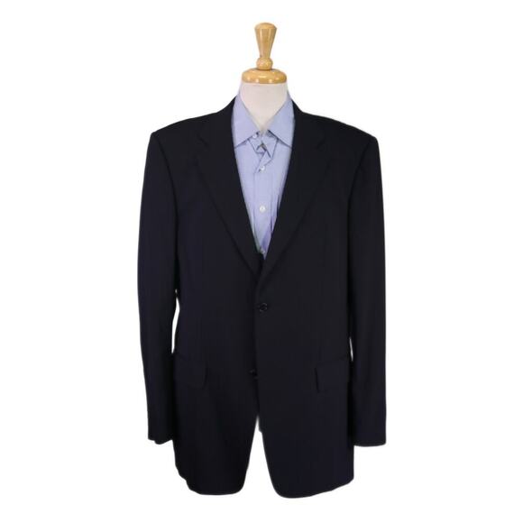 John Varvatos Other - John Varvatos Solid Black Wool Stretch 2-Btn Blazer Jacket 42L